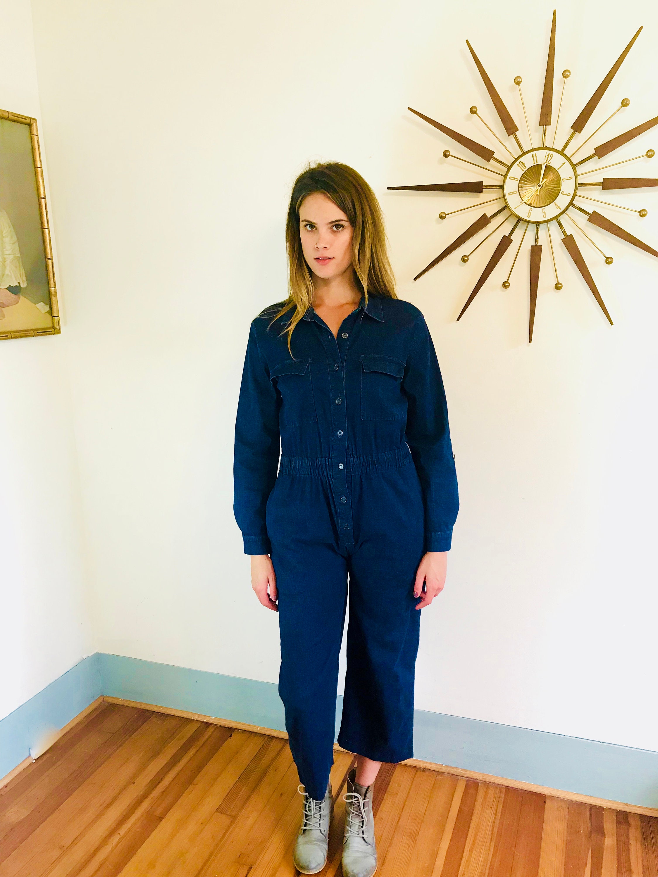 Vintage Washed Denim Romper