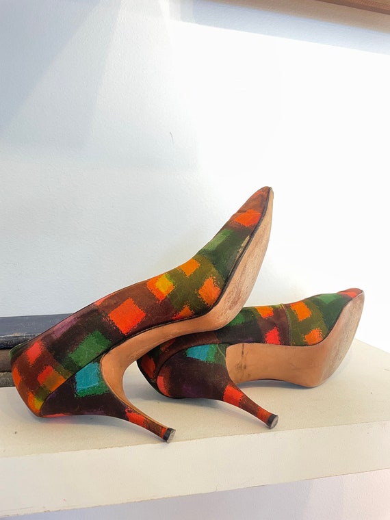 Vintage 1960s Mademoiselle pointy toe heels, 60s … - image 6