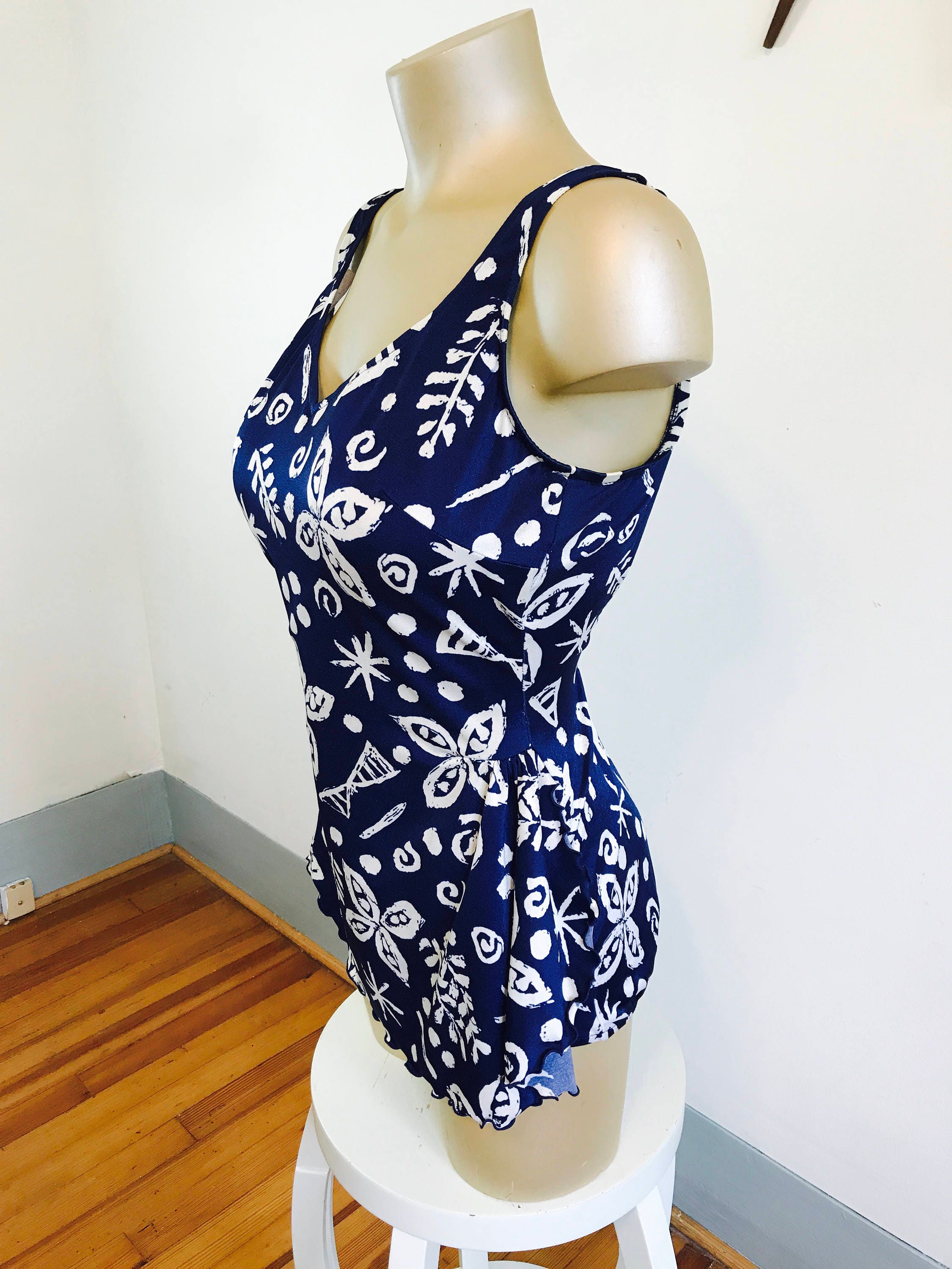 Vintage 60s swimsuit, Robby Len Onepiece, OnePiece Bathing Suit, One