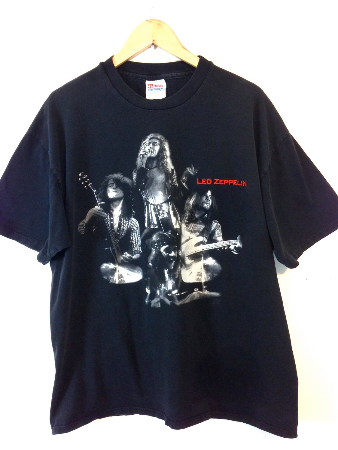 LED ZEPPELIN Tee, Band t-shirt, Vintage t-shirt, Black cotton tee, 90s ...