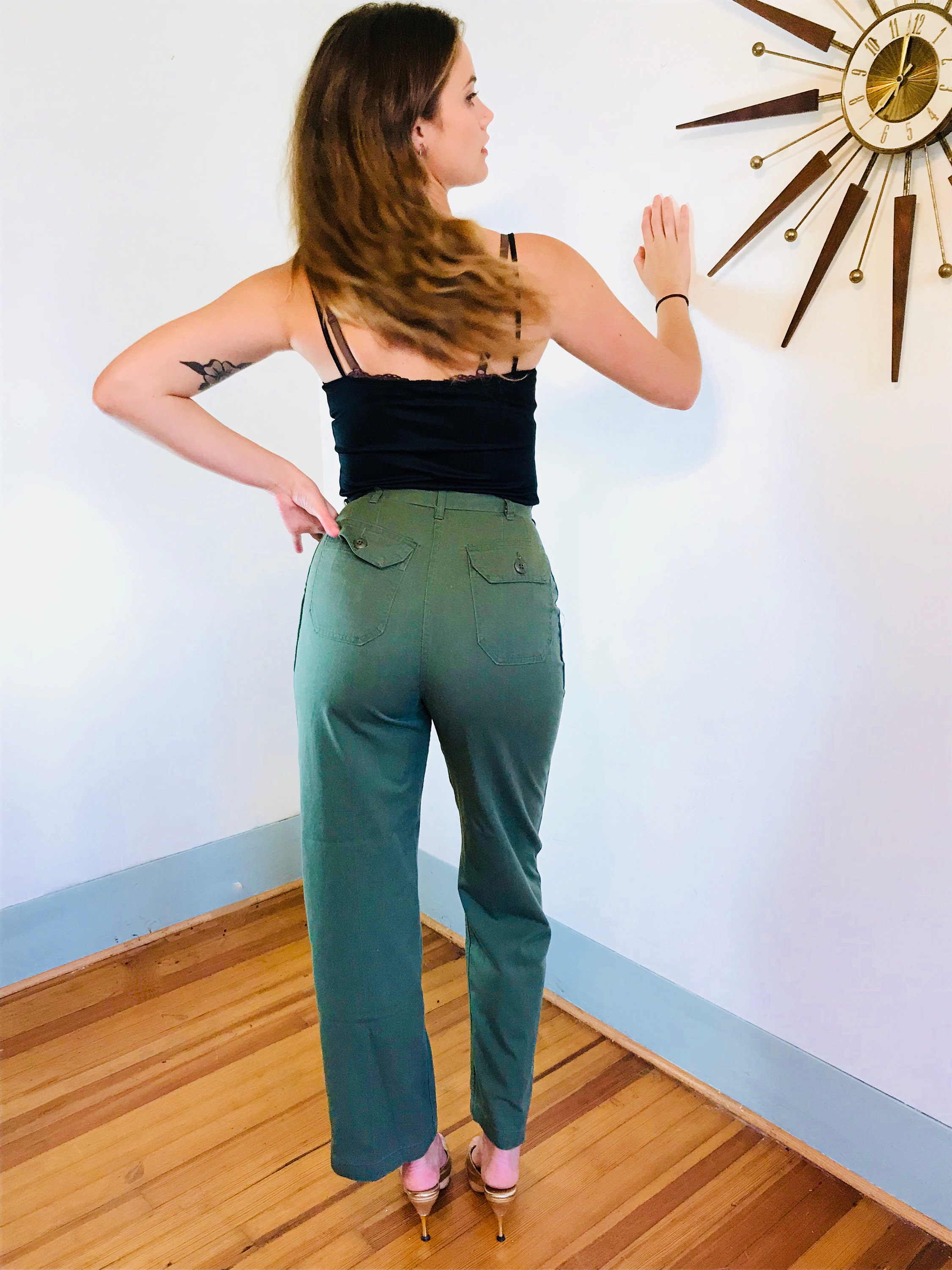 high waisted army pants