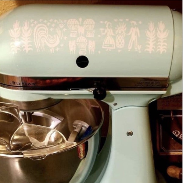 Vintage Pyrex Butterprint Inspired Mixer Decal - Decal Only - Mixer is NOT Included