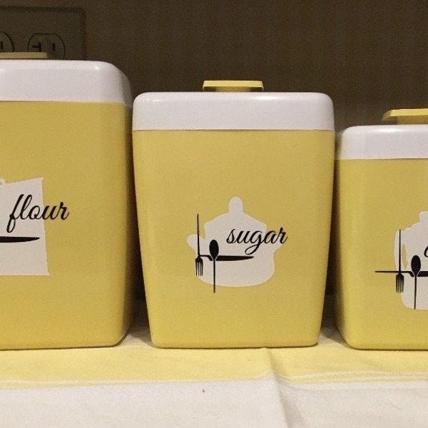 Vintage Inspired Canister Decals - canisters are NOT included