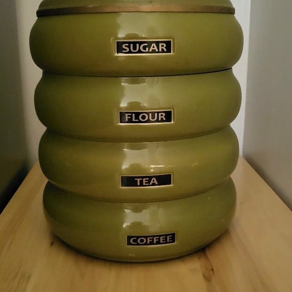 Vintage Inspired Stacking Canister Decals - decals only canisters are NOT included