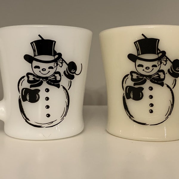 Vintage Snowman Inspired Decal - decal only, mugs and canister are NOT included