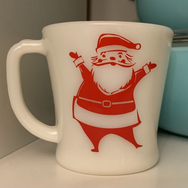 Retro Inspired Santa Decal - decal only, mug is NOT included - Vintage Santa