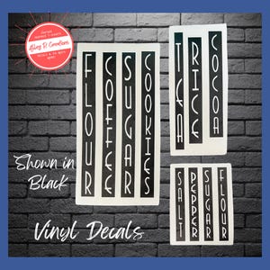 Owen-Illinois Ovid Canisters and Shakers Replacement Labels - Decals only, Canisters and shakers are NOT included