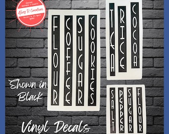 Owen-Illinois Ovid Canister and Shaker Labels - Vintage Kitchen Decals
