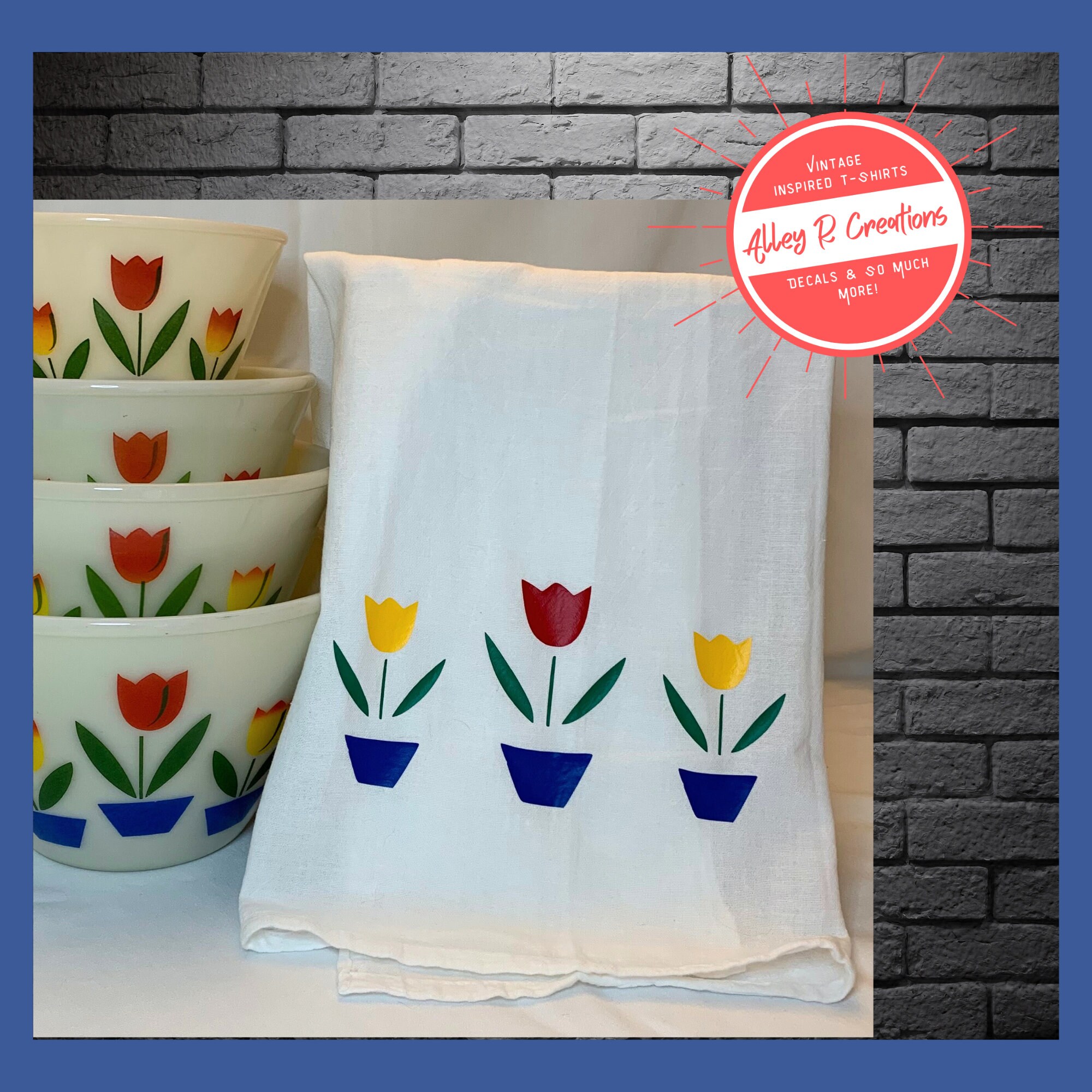 Fireking Tulip Salt and Pepper - Etsy
