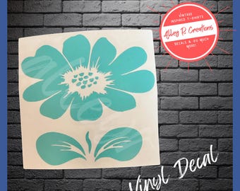 Vintage Fire King Flower Inspired Decal -  decals only bowl is NOT included