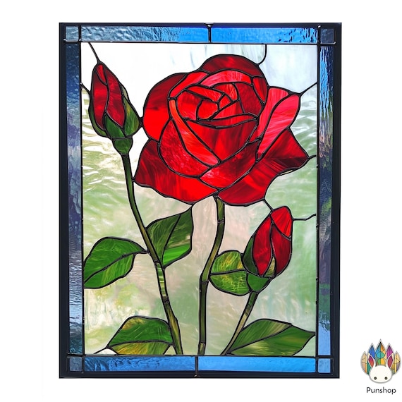 ローラ・クームス・ヒルズ ヴィンテージ ステンドグラス 花束 パステル画 絵画 ワイルドフラワーガラス絵画：カラフルな花のサンキャッチャー