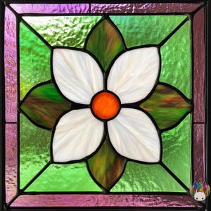 Digital download pattern Stained Glass Wildflower stained glass PUN281 , Diy Stained Glass Easy