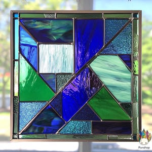 デジタルダウンロード ステンドグラス パターン スクエア - Irish Geo PUN219、DIY ステンドグラス 簡単ステンドグラス アート プロジェクト
