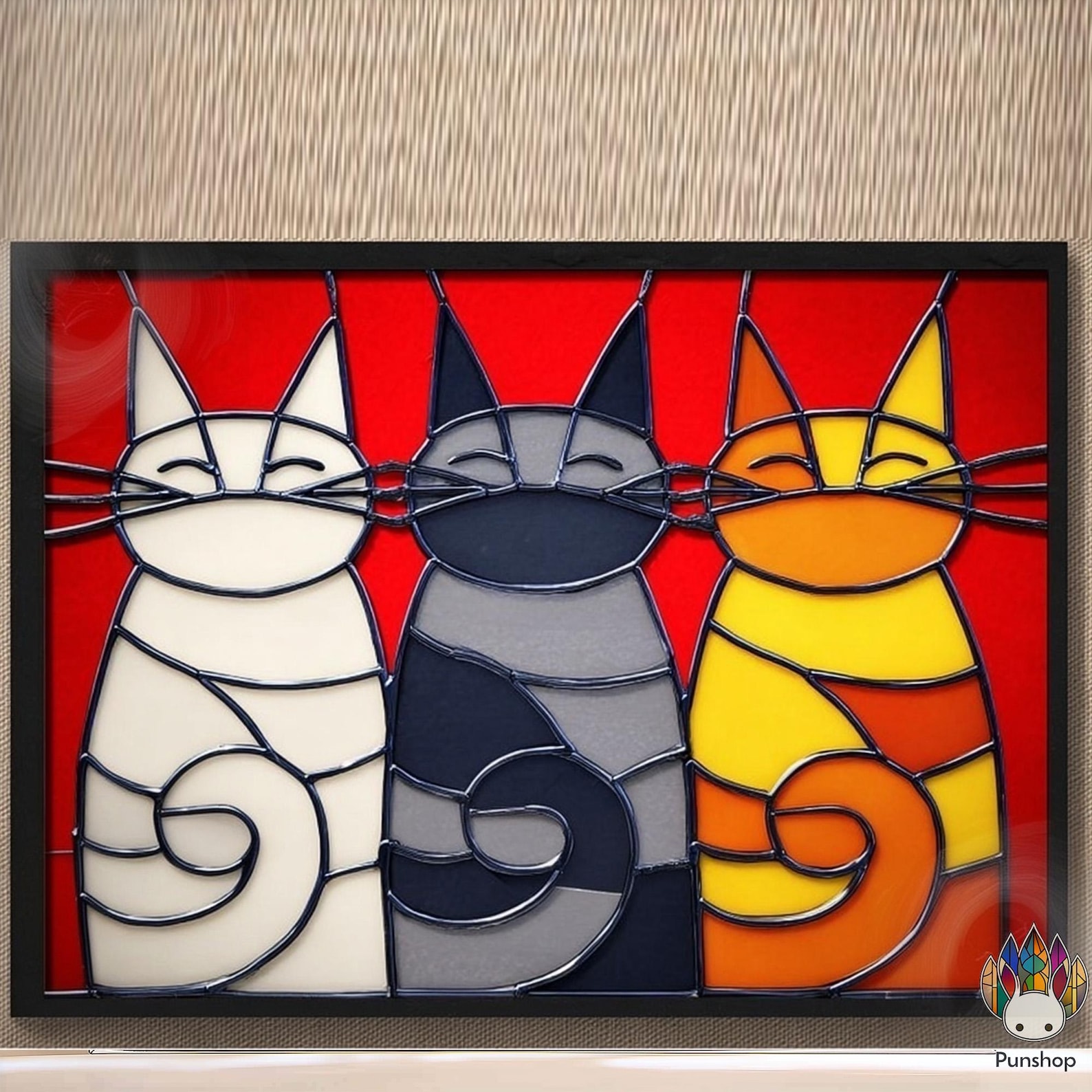 Digital Download Pattern PUN534 Cat Stained Glass Pattern – Three ...