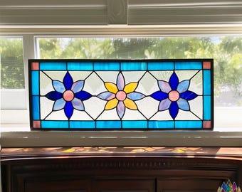 ステンドグラス 花柄 アーチ型 パネル 花柄パネルのステンドグラス模様 – デジタルダウンロード - Etsy 日本
