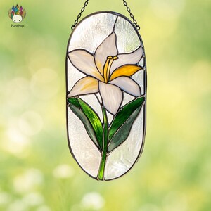 Digital download PATTERNS  stained glass Lily Flower  , Diy Stained Glass Easy Stained Glass Art Project