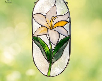 Digital download PATTERNS  stained glass Lily Flower  , Diy Stained Glass Easy Stained Glass Art Project