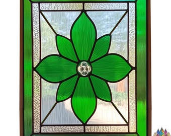 digital download PATTERNS  Green stained glass window PUN190  , Diy Stained Glass Easy Stained Glass Art Project