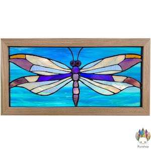 digital download pattern Stained glass dragonfly window  PUN229 , Diy Stained Glass Easy Stained Glass Art Project