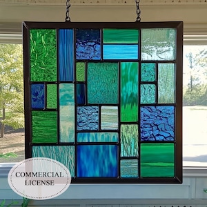 Digital download pattern Geometric Windmill Quilting Block Suncatcher PUN282