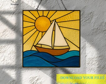 帆船ガラスプリント 帆船ガラスプリント