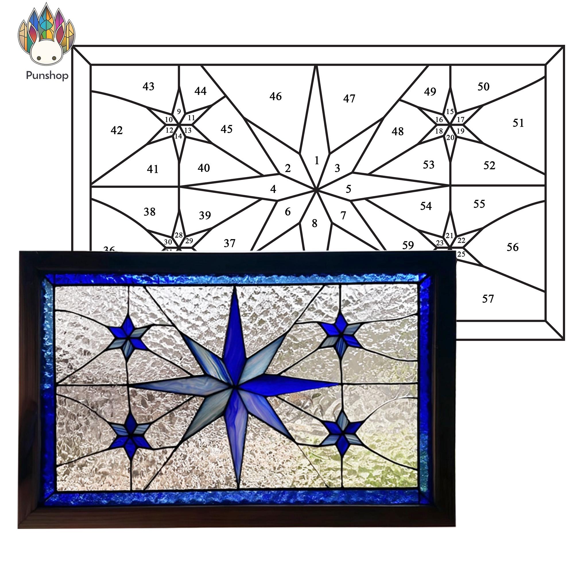デジタルダウンロードパターン NPUN444 ステンドグラスの窓パネル