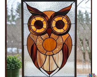 digital download pattern  Stained glass Owl painting PUN97 , Diy Stained Glass Easy Stained Glass Art Project