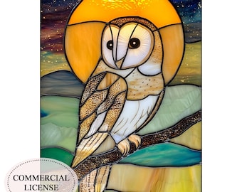 COMMERCIAL  digital download pattern  Stained glass Owl Eyes Stained Glass Pattern PUN128 , Diy Stained Glass Easy Stained Glass Art Project