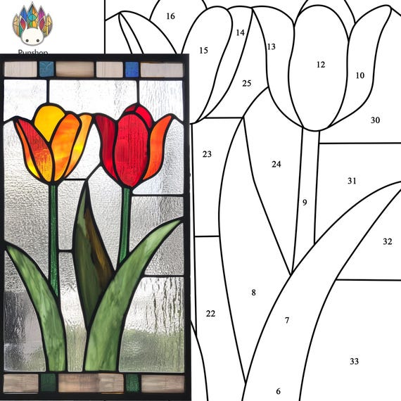 Vinilo Para Ventana Mariposas Y Tulipanes