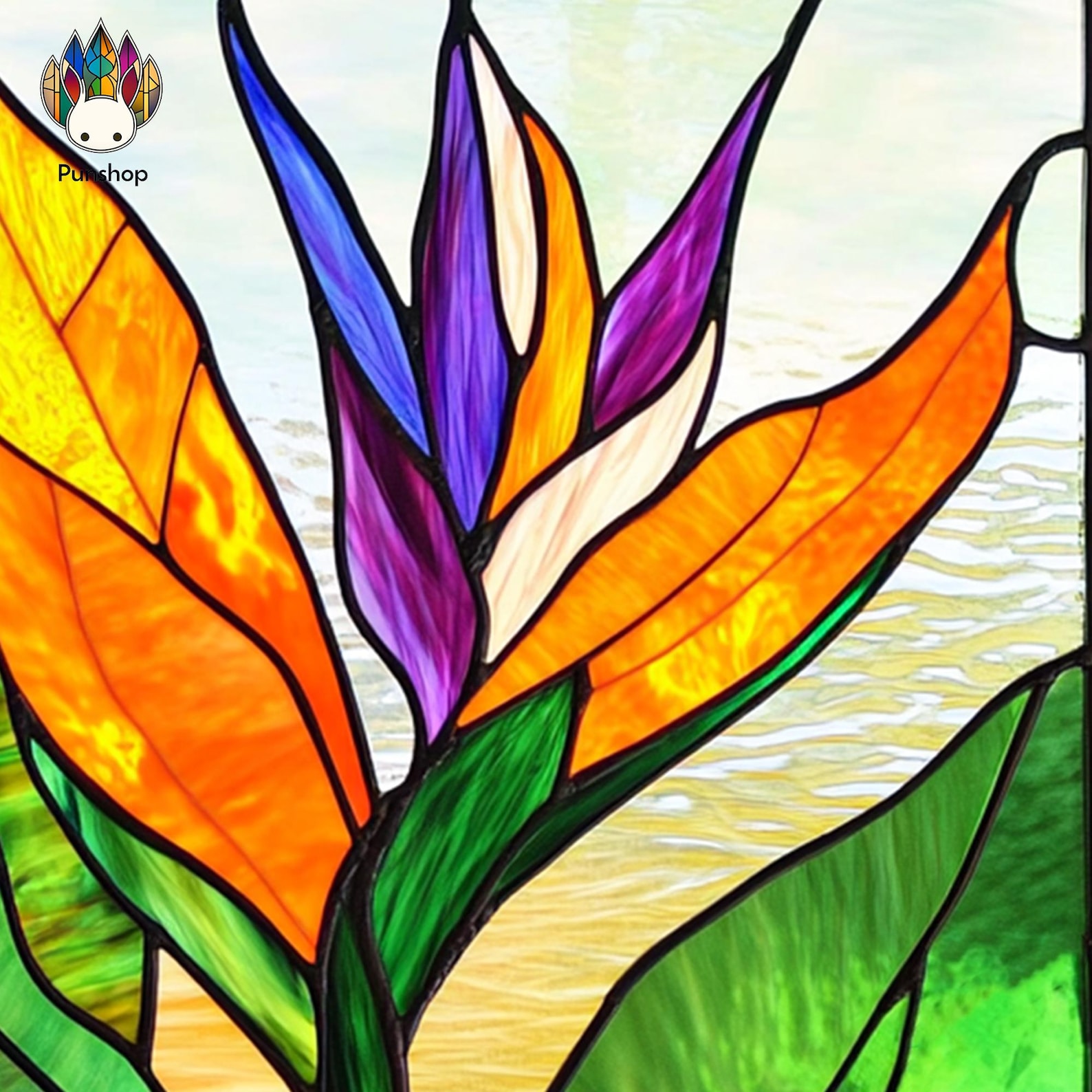 Digital Download PATTERNS Stained Glass Suncatcher Bird of Paradise ...