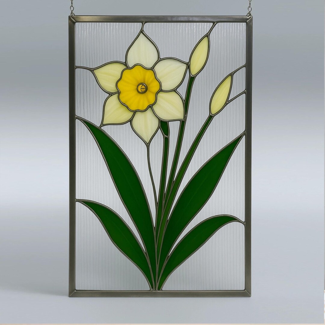 デジタルダウンロードパターン 水仙ステンドグラス NPUN361、DIY