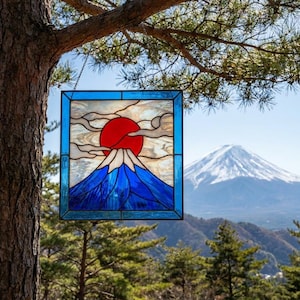 Mt Fuji Stained Glass - Etsy