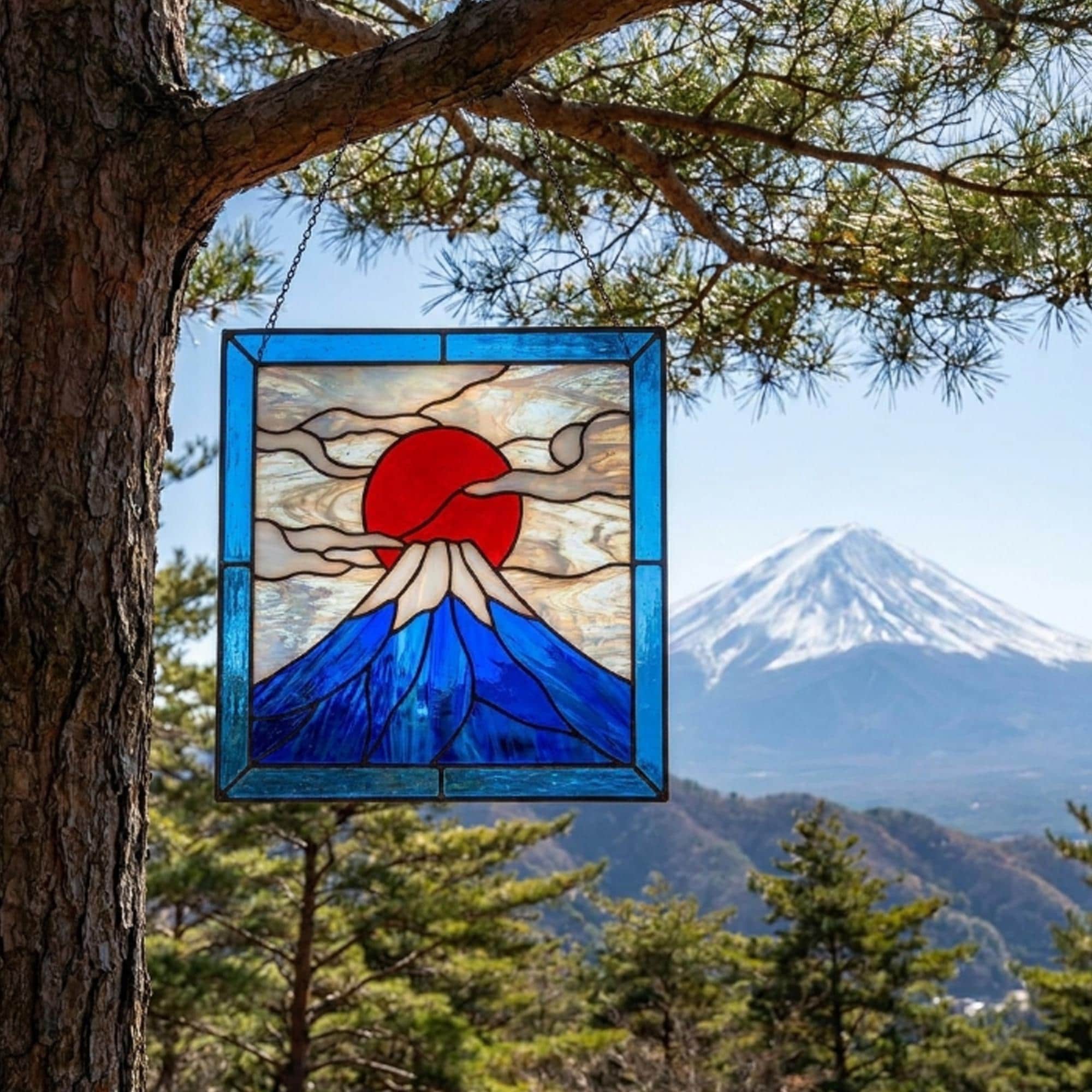 Mt Fuji Stained Glass - Etsy