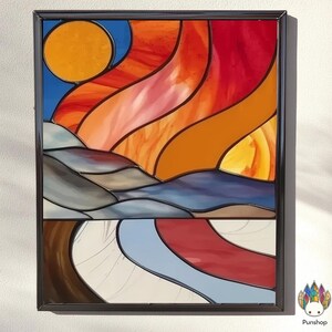 Digital download pattern  stained glassSun-Catching Stained Glass PUN42  , Diy Stained Glass Easy Stained Glass Art Project