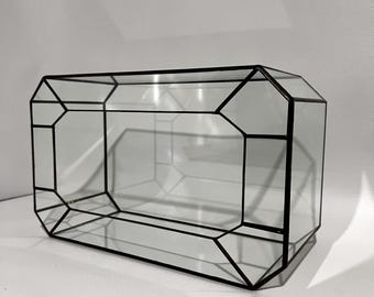 Geometric Glass Terrarium: Modern Moss & Succulent Planter, Mossarium