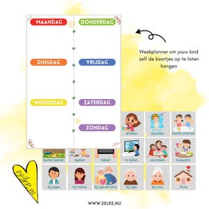 Planner Infantil - Cartões de planejamento semanal infantil e atividades para a rotina diária. Para bebês, crianças em idade pré-escolar e escolares. Para imprimir.