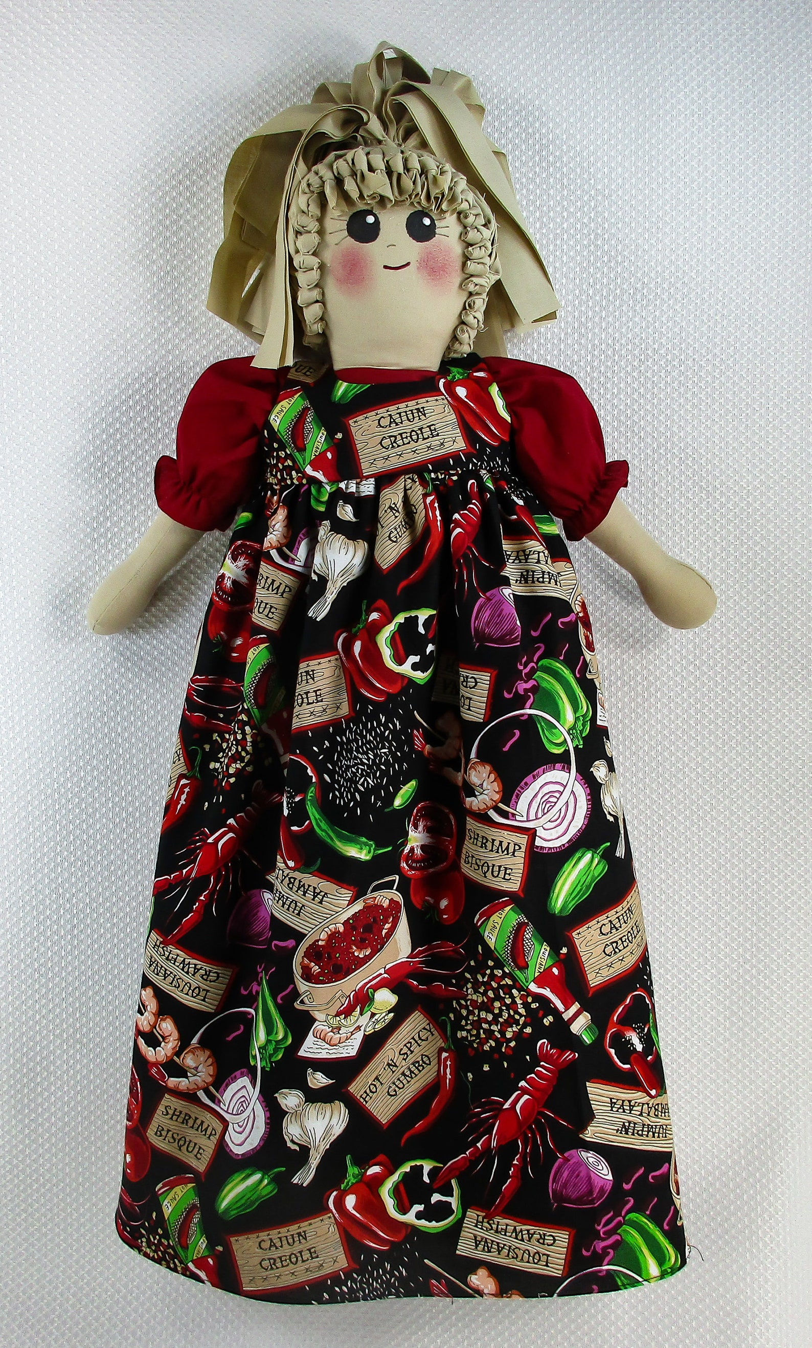 Plastic Bag Holder Doll Cajun Cooking Grocery Bag Holder Etsy