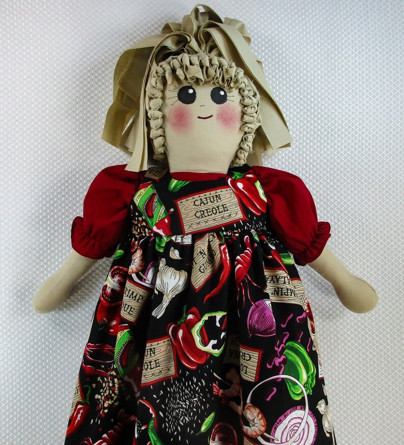 Plastic Bag Holder Doll Cajun Cooking Grocery Bag Holder Etsy