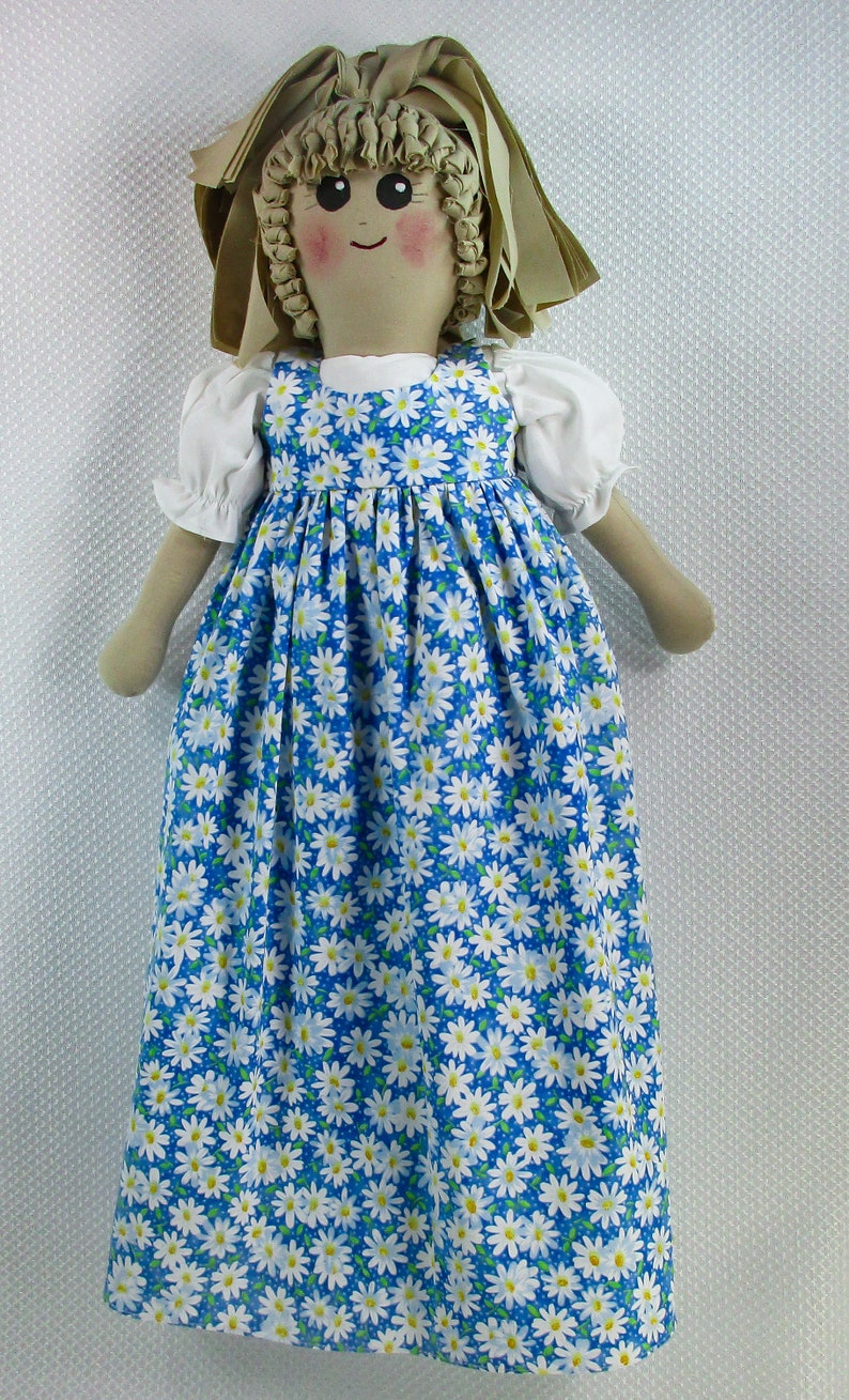 Plastic Bag Holder Doll Daisies on Blue Grocery Bag Etsy
