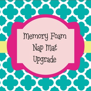 Memory Foam Nap Mat Upgrade 1.5 or 2 High Density Viscoelastic Memory Foam, Personalized Preschool Kids Kinder Nap Mat Insert image 1