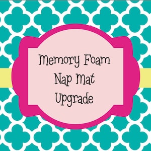 Memory Foam Nap Mat Upgrade - 1.5" or 2" - High Density Viscoelastic Memory Foam,  Personalized Preschool Kids Kinder Nap Mat Insert