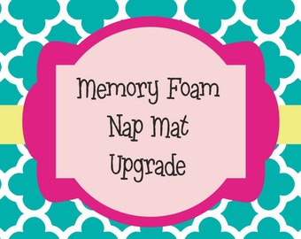 Memory Foam Nap Mat Upgrade - 1.5" or 2" - High Density Viscoelastic Memory Foam,  Personalized Preschool Kids Kinder Nap Mat Insert