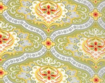 Sage Green Damask Cotton Fabric, High Street Damask - 1 Yard - SKU# 11471 25 - Lily Ashbury - Moda Fabrics