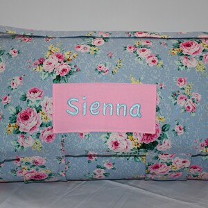 French Rose Vintage Antique Floral Memory Foam Kids Nap Mat with Pink Minky Dot Blanket