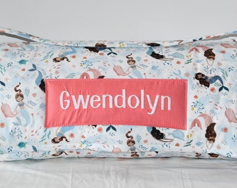 Lavender Pink White Everything Kids Pink & Aqua Mermaid Toddler Nap Mat with Pillow & Blanket Aqua Lavender Pink White Everything Kids Pink & Aqua Mermaid Toddler Nap Mat with Pillow & Blanket Aqua