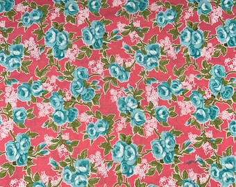 Pocketful Posies Rosie Cotton Fabric, Feed sack inspired Floral Flower Rose Farmhouse Garden, Chloe's Closet, Moda Fabrics, 1 Yard or More