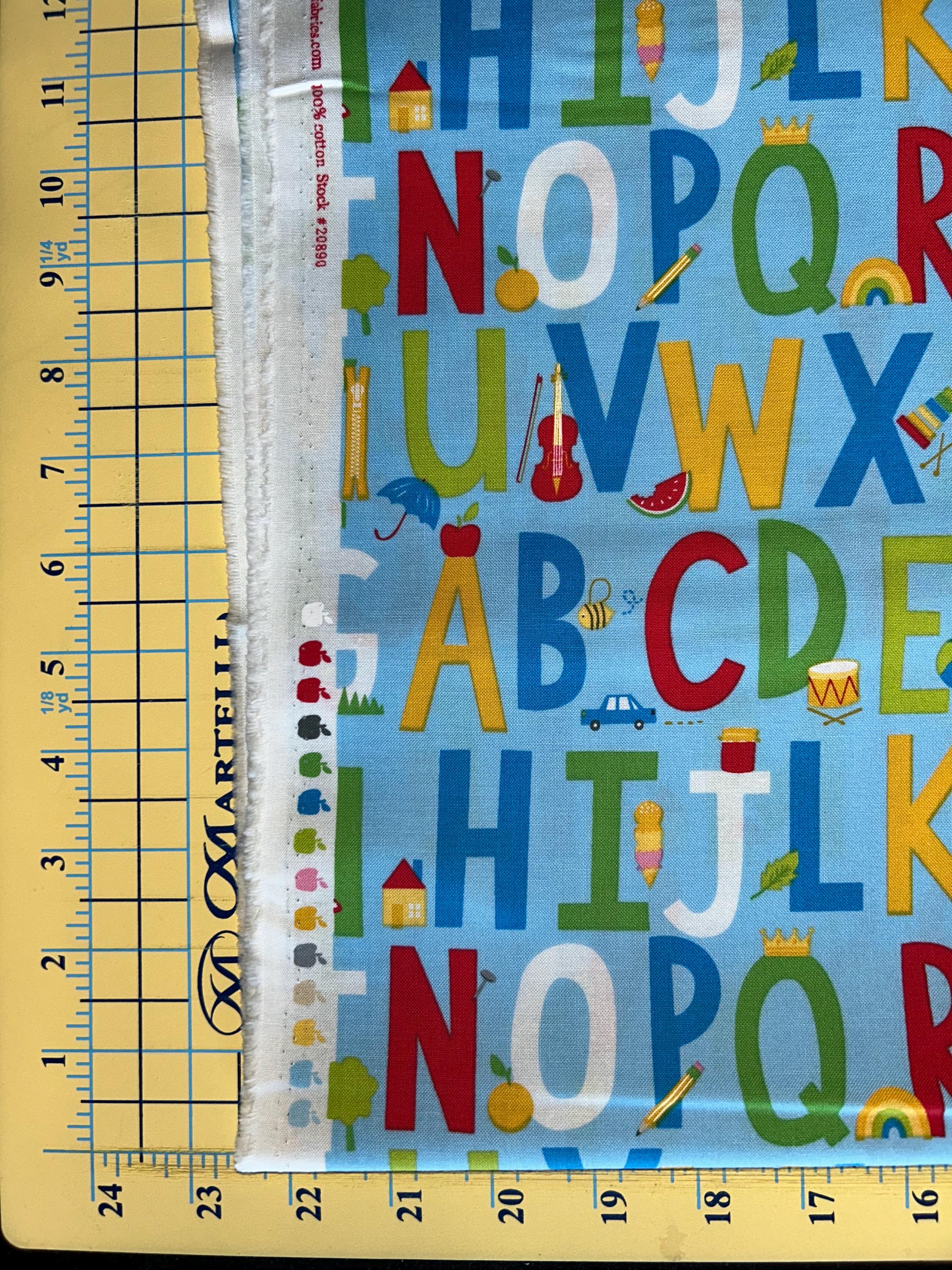 Moda Alphabet Letters Back to School Cotton Fabric, Letters Abcs Children Alphabet Toys, Moda ...