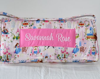 Briar Rose Princess Kids Batting Nap Mat with Pink Minky Dot Blanket