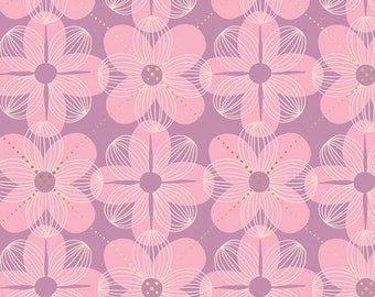 Flora Dora Dogwood Modern Floral Flower Kids Nap Mat with Grey Minky Dot Blanket, Preschool Kinder Toddler Daycare Sleeping Mat