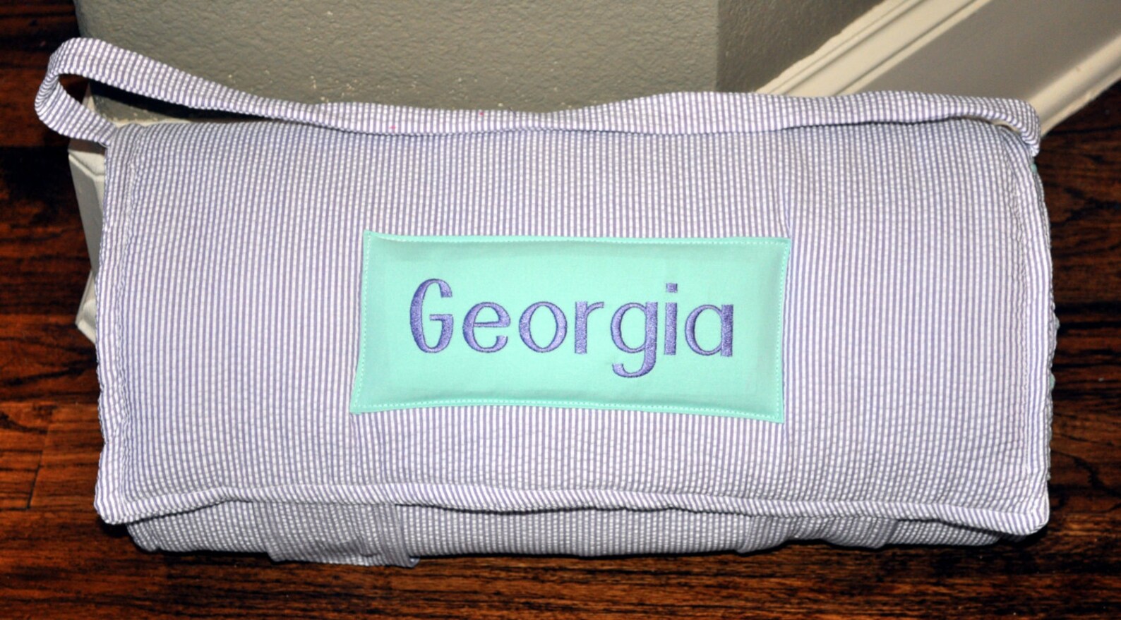 Preschool Lavender Seersucker Kids Nap Mat Personalized Etsy